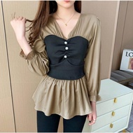 Saverio Peplup Top 2288# Atasan Wanita Import