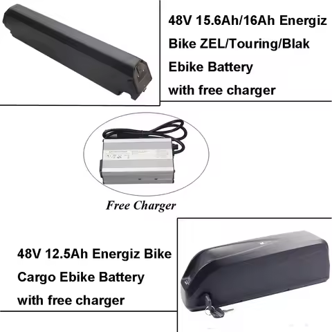 Electric Bike Battery 48V 12.5Ah 15.6Ah 16Ah Lithium Battery for Energiz Bike ZEL Touring Blak Cargo