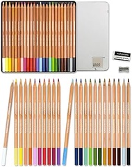 COLOUR BLOCK Colored Pencil Set - 24 PC, 24 Colored Pencils with Premiun Cedar Handle and Bonus Viny
