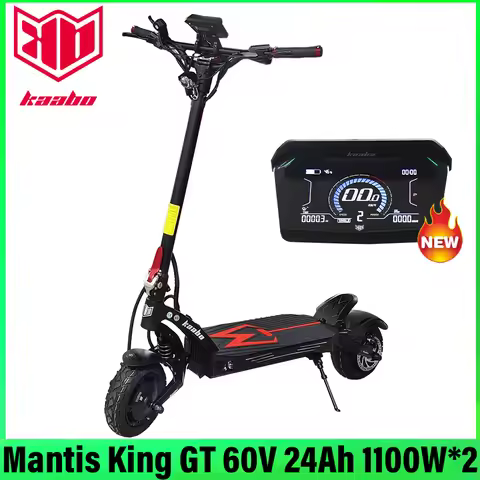 KAABO Mantis King GT 60V 24Ah Battery 1100W*2 Motor 70km/h Full Hydraulic Brake Central Display IPX5
