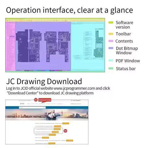 JCID JC intelligent Maintenance Drawing Season/Year Card Schematic Diagram Bitmap for IPhone Android