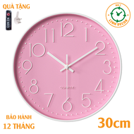 Đồng Hồ Treo Tường Dạ Quang Mạ Viền Decor Trang Trí Phòng Khách T03 - Đồng Hồ Treo Tường LINH DECOR
