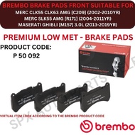 BREMBO GENUINE DISC BRAKE PAD FRONT FOR MERC CLK55 CLK63 [AMG] '02-10YR / SLK55 AMG '04-11YR / MASER