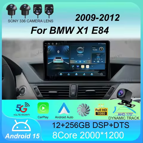 Car Radio Android15 Carplay For BMW X1 E84 2009 2010 2011 2012 Navigation GPS Multimedia Player WiFi
