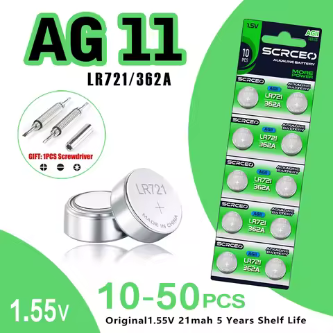 10-50PCS LR721 AG11 SR721SW LR58 362A 162 1.5V lithium manganese dioxide button battery, suitable fo