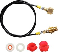 60 inches Soda Machine Adapter Hose Kit, CGA320 to TR21-4 Soda Maker Co2 Tank Adapter Hose Kit with 