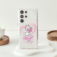 Disney Cats And Dogs-優雅的瑪麗貓款防摔透明SAMSUNG手機殼