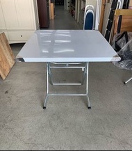 全新3x3尺白鐵桌/白鐵折合桌/折桌/營業餐桌/工作桌/摺疊桌/方桌/餐桌/白鐵桌