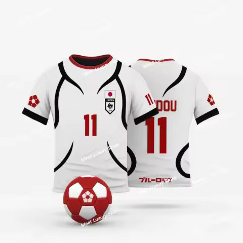 Japan Anime Cartoon Blue Lock U-20 New White Men's Jersey Tshirt Summer Short Sleeve Children Cospla