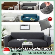 【SG READY STOCK】Sofa Cover 1/2/3/4 Seater Sofa Cover L Shape Protector Sofa Covers Cushion Covers Pi