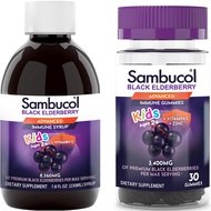 Black Elderberry Syrup and Gummies for Kids - Elderberry Syrup Kids, Kids Elderberry Gummies, Black 