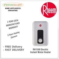 Rheem RH188 Electric Instant Water Heater + 1 Year Local Manufacturer Warranty - Installation Available
