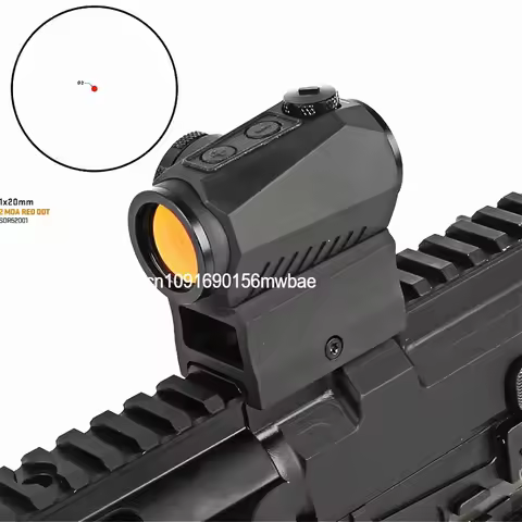 R.meo5 1x20mm 2 MOA Red Dot Sight Reflex Riflescope Hunting Scope With Mount Riser 20mm Rail Co-Witn