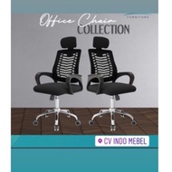 Net chair Work chair/staff chair Office chair B013 Import chair Headrest Leg Frame chrome stainless Office chair ready makassar manager chair staff chair Wheelchair Swivel chair gaming chair ergonomic ergonomic ergonomics ergonomic