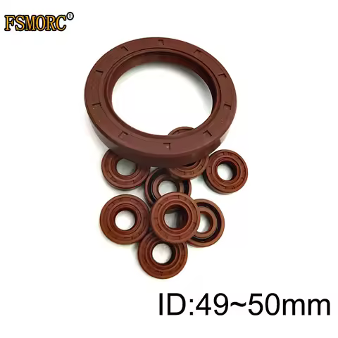 Brown FKM Shaft Oil Seal TC-49*92*10 50*60*62*65*68*70*72*75*80*85*90*100*7/8/9/10/12 FPM Covered Do