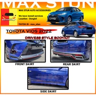 TOYOTA VIOS NCP151 2020-2022 DRIVE68 FULLSET BODYKIT D68 BUMPER SKIRT LIP NEW VIOS FRONT SKIRT SIDE 