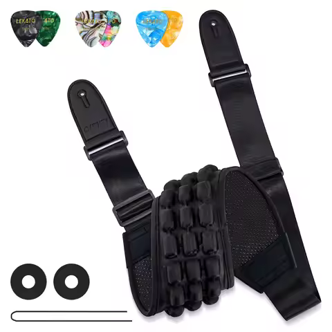 LEKATO Bass Guitar Straps for Electric Guitar & Bass 4" Wide Padded Guitar Straps Bass Strap Adjusta