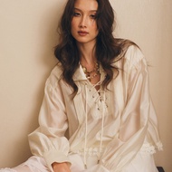 Mitr Agenda Lace-Up Blouse