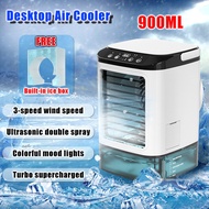 Table Air Cooler 900ML Large Capacity Turbo Air Conditioner Fan Ultrasonic Double Spray Colorful Lig