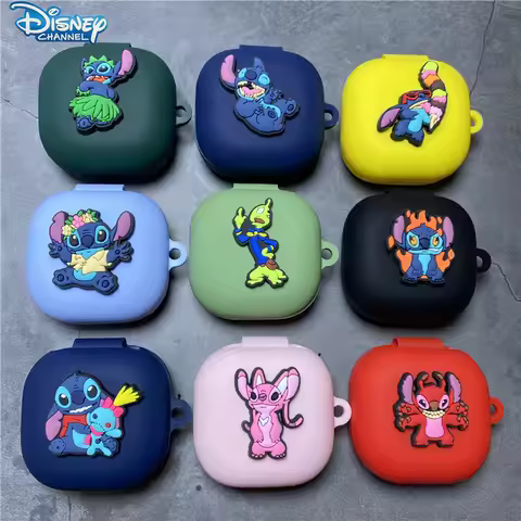 Cartoon Disney Stitch Earphone Case For Samsung Galaxy Buds 2/Live/Pro Silicone Bluetooth Eadbuds Ch