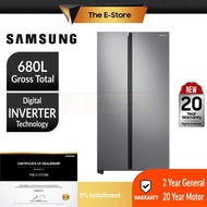 Samsung 680L Inverter Side by Side with SpaceMax | RS62R5001M9/ME (Fridge Refrigerator Peti Ais Peti