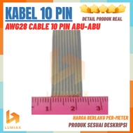 10pin Flat Ribbon cable price per meter AWG28 cable 10 pin gray