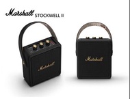 Marshall Stockwell II Portable Bluetooth Speaker馬歇爾Stockwell 2攜帶式藍牙喇叭，Utilising Blumlein Stereo Sound construction，20+ hours of playtime，100% Brand New水貨!
