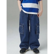 🔥Kids Boys 6pocket Denim Baggy Seluar (1y-14y) Unisex Exclusive🔥