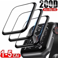 Miếng Dán Kính Cường Lực Phủ Nano Cho Apple Watch Bảo Vệ Màn Hình Cong Tương Thích Với Series 8 7 SE