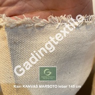 ( per 1 roll ) kain KANVAS CANVAS MARSOTO TC tetoron katun lebar 145 cm isi 40 meter warna putih ber