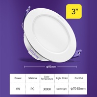 Bull Downlight LED Ceiling 3 Colour Surface Mounted Ceiling Light Warm White Cool White Daylight No visible strobe Energy Saving Lighting Decoration Downlight