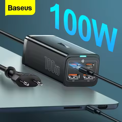 Baseus GaN 100W 65W Desktop Charger Quick Charge 4.0 QC 3.0 PD USB-C Type C USB Fast Charging For Ma