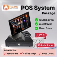 POS System SUNMI D3 PRO FeedMe Package for F&B/Restaurant/Coffee Shop/Food Court/Cafe