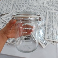 Sticker Label Dapur Transparent Waterproof Size 3cm x 5cm 27pcs Code T001