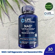 <Life Extension> NAD+ Cell Regenerator and Resveratrol Elite 30 Vegetarian Capsules เอ็นเอดี พลัส