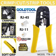 GOLDTOOL Crimping Tool Double RJ45 and RJ11 TTK-718 RJ45 Crimping Pliers/