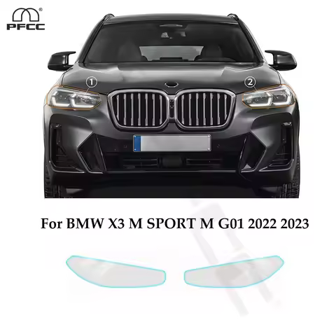 For BMW X3 M SPORT M G01 2022 2023 Headlight Rearview Anti-scratch TPU Paint Protection Film Pre-cut