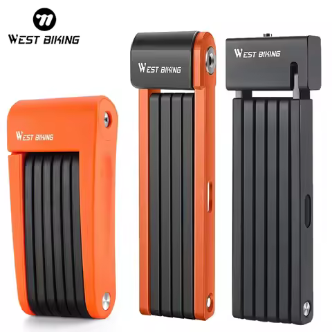 WEST BIKING Bicycle Foldable Lock Portable Heavy Duty Strong Security Anti-theft Electric Motorcycle
