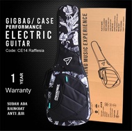✅ Checkered pro gigbag gitar elektrik rafflesia prints performance