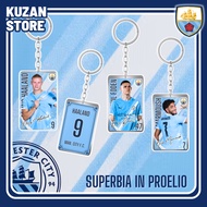 GANTUNGAN Manchester City 25/26 Keychain Man Player Keychain/. City Acrylic Football Keychain/ (Haal
