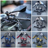 Motorcycle Variation Package 5 Items Proguard Robot Rearview Mirror V2/V5 Tomok Rubber Handgrip Brak