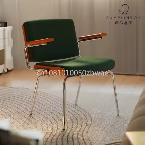 Vintage Style Solid Wood Soft Pack Chair Berlin Leisure Sofa Chair Desk Room Bedroom Makeup Armrest 