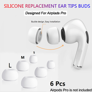 [SONGFUL] 6Pcs White Silicone Eartips Cover Replacement Ear Tips Buds For Airpods Pro Wireless Bluetooth Headphones Cover L M S