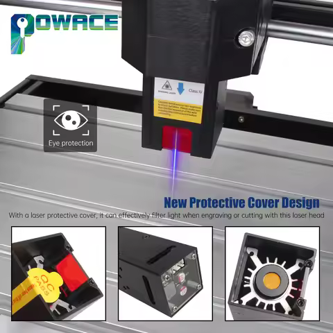 33x33mm 20W electric power Optical power 5.5W Laser module for CNC Router Machine 1610 3018 / Pro / 