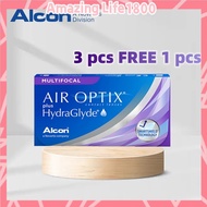 (3pcs+1pcs) ALCON Air Optix Hydraglyde Multifocal Monthly Disposable Lenses Clear Contact Lenses