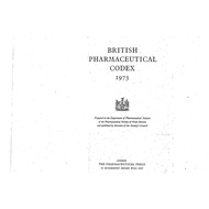 BRITISH PHARMACEUTICAL CODEX 1973 (Softcopy Printing with Colour Cover Page & Comb Binding) | Carmen