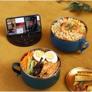 MANGKUK MAGGI VIRAL STAINLESS STEEL INSTANT NOODLE BOWL WITH LID & PHONE HOLDER