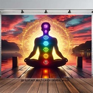 Seven Chakra Polyester Tapestry Wall-Mounted Background Cloth Home Decoration INS Style Bedroom Livi