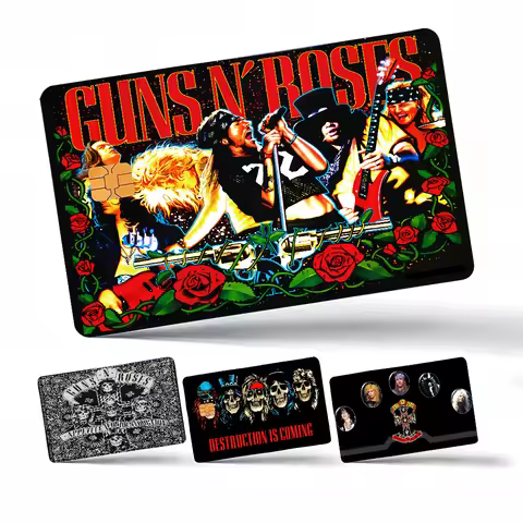 Rock Band Guns N Roses Game Anime Sticker Film Skin Cover Case For Small Large No Chip Debit Credit 