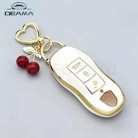 TPU Car Key Case Cover Keychain For Porsche Cayenne 958 911 Lepin 996 Macan Boxster Panamera 997 944